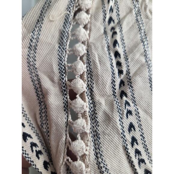 Sweet Wanderer Maternity Dress Boho Beige with Black loose flowy. XL - Picture 6 of 10